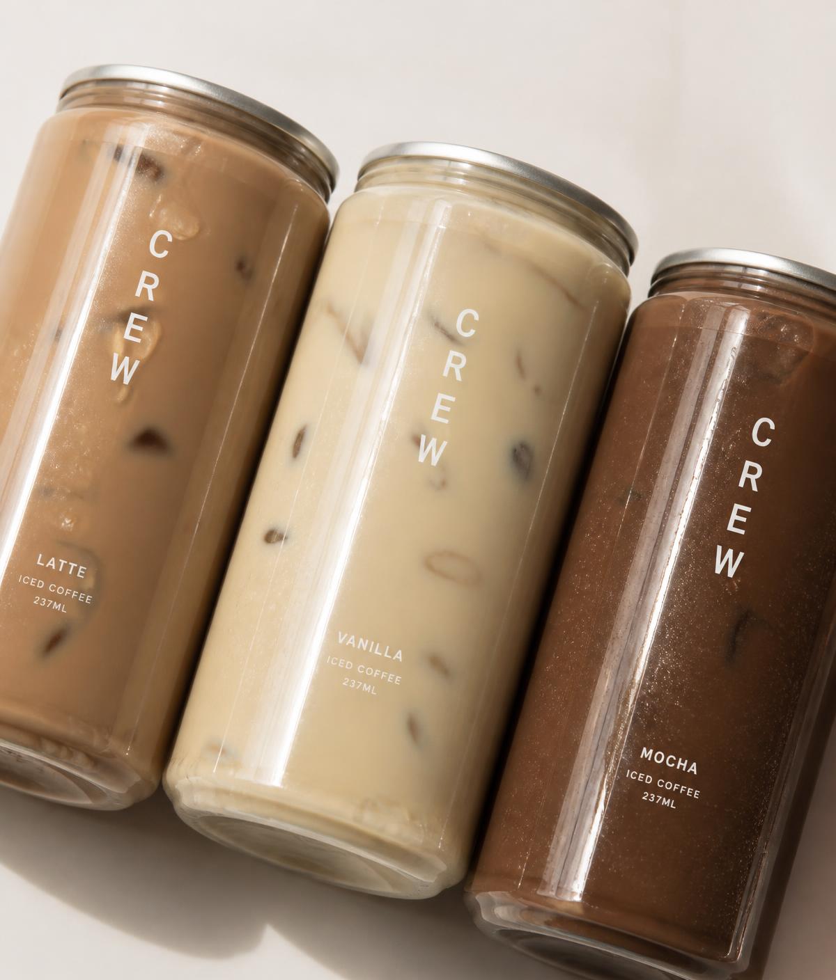 the three crew iced coffee flavours